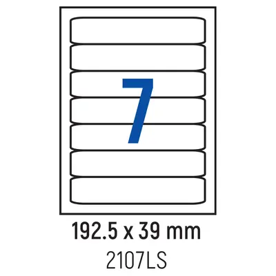 Корица на „Етикети лепящи 7 бр., класьор 192.5x39.0 мм, 100 л., A4"