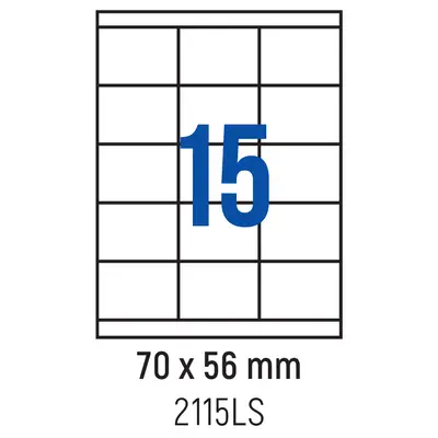 Корица на „Етикети лепящи 15 бр., 70.0x56.0 мм, 100 л., A4, кант 2"