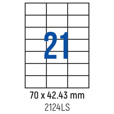 Корица на „Етикети лепящи 21 бр., 70.0x42.43 мм, 100 л., A4"