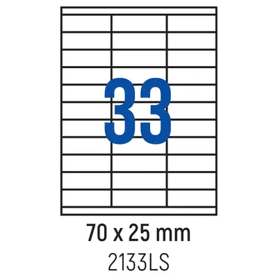 Корица на „Етикети лепящи 33 бр., 70.0x25.0 мм, 100 л., A4, кант 2"