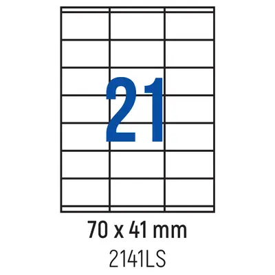 Корица на „Етикети лепящи 21 бр., 70.0x41.0 мм, 100 л., A4, кант 2"