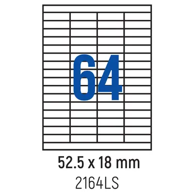 Корица на „Етикети лепящи 64 бр., 52.5x18.0 мм, 100 л., A4, кант 2"