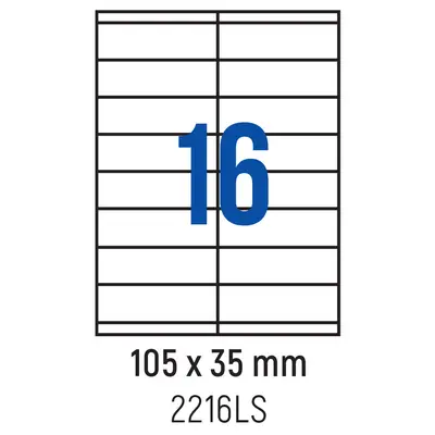 Корица на „Етикети лепящи 16 бр., 105.0x35.0 мм, 100 л., A4, кант 2"