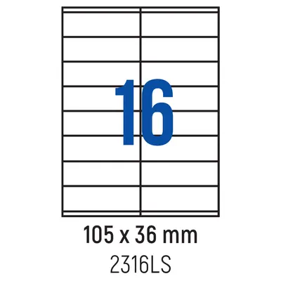 Корица на „Етикети лепящи 16 бр., 105.0x36.0 мм, 100 л., A4, кант 2"