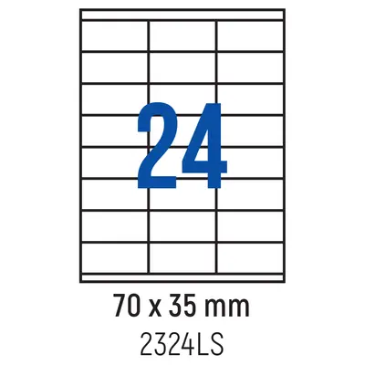 Корица на „Етикети лепящи 24 бр., 70.0x35.0 мм, 100 л., A4, кант 2"