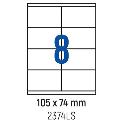Корица на „Етикети лепящи 8 бр., 105.0x74.0 мм, 100 л., A4"