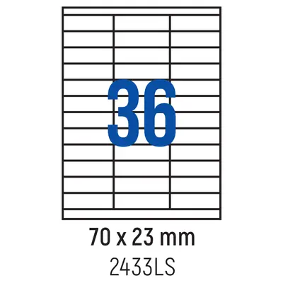 Корица на „Етикети лепящи 36 бр., 70.0x23.0 мм, 100 л., A4, кант 2"