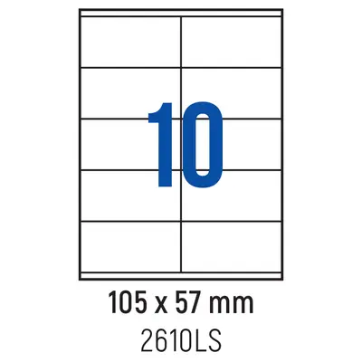 Корица на „Етикети лепящи 10 бр., 105.0x57.0 мм, 100 л., A4, кант 2"