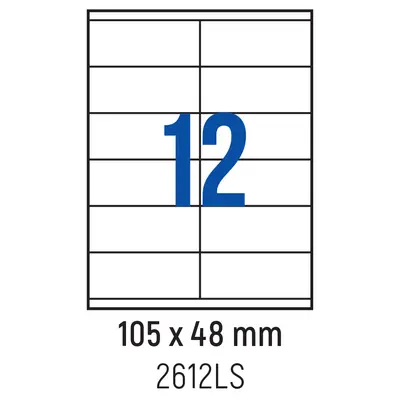 Корица на „Етикети лепящи 12 бр., 105.0x48.0 мм, 100 л., A4, кант 2"
