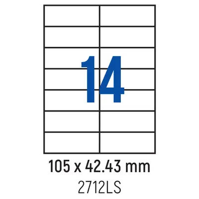 Корица на „Етикети лепящи 14 бр., 105.0x42.43 мм, 100 л., A4"