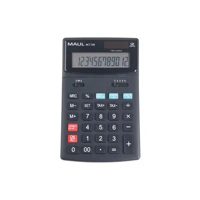 Корица на „Калкулатор 12 разр., 174x105x20, MCT 500 черен, tax, check&correct"