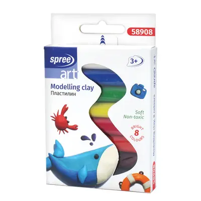 Корица на „Пластилин Spree Art 8 цвята - 120gr"