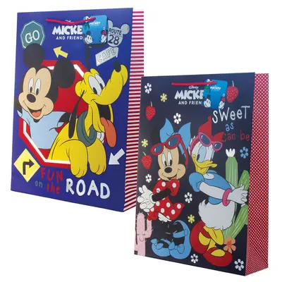 Корица на „Торбичка подаръчна 33x10x45 см, картон 210 г/м2, Mickey/Minnie Foil"