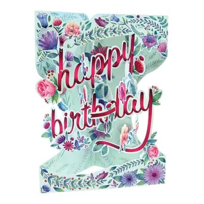 Корица на „Картичка Happy Birthday Floral, Swing Cards"
