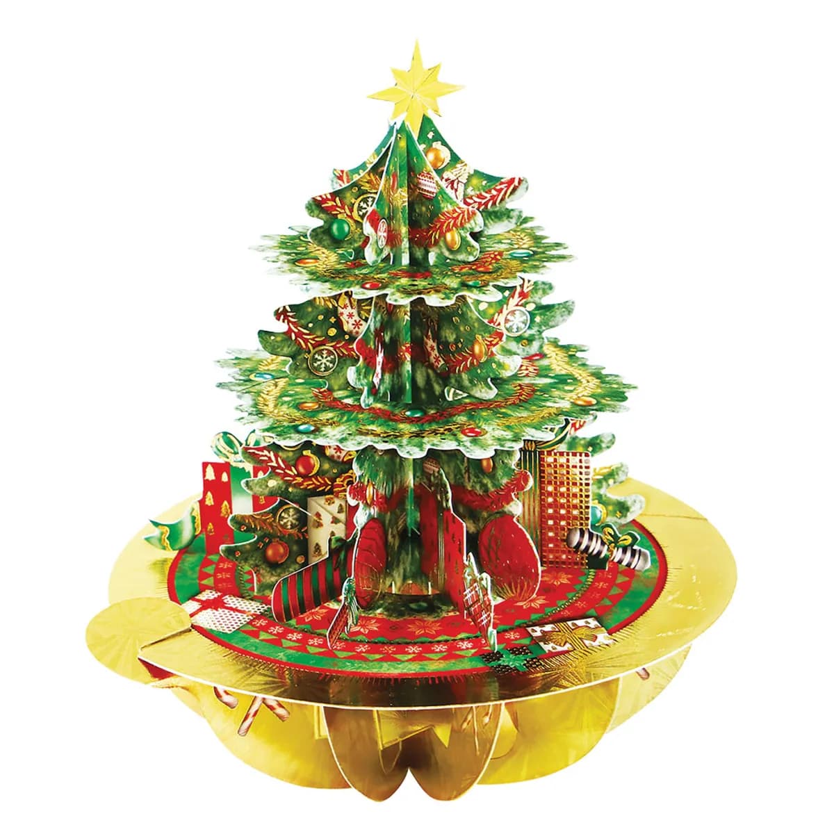 Картичка Christmas Tree, Pirouettes with foil