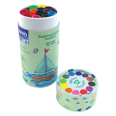 Корица на „Маркери Spree Superwashable, 12 цвята, конус"