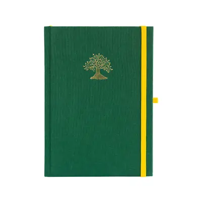 Корица на „Бележник с точки A5, 80 л, 150 г/м2 The Tree, т. зелен лен"