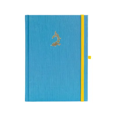 Корица на „Бележник с точки A5, 80 л, 150 г/м2 The Koi, син лен"