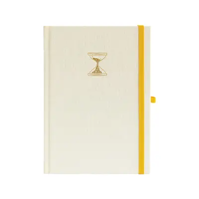 Корица на „Бележник с точки A5, 80 л, 150 г/м2 The Hourglass, бял лен"