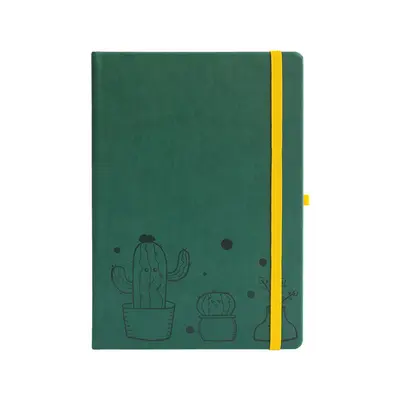 Корица на „Бележник с точки A5, 96 л, 120 г/м2, изк. кожа Prickly Pages"