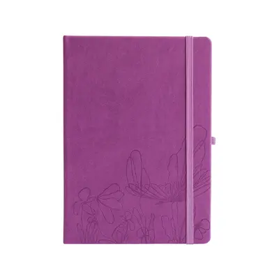 Корица на „Бележник с точки A5, 96 л, 120 г/м2, изк. кожа Blossom Book"