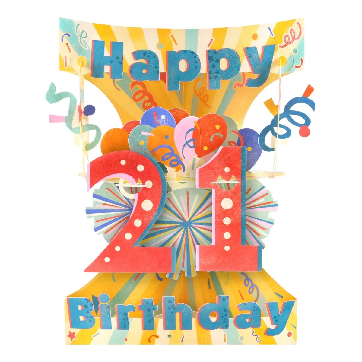 Картичка 21 Happy Birthday, Swing Cards