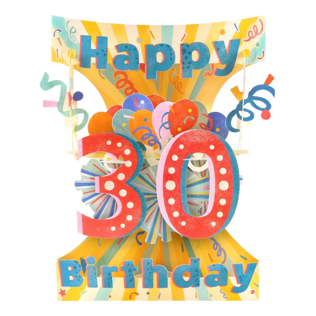 Картичка 30 Happy Birthday, Swing Cards