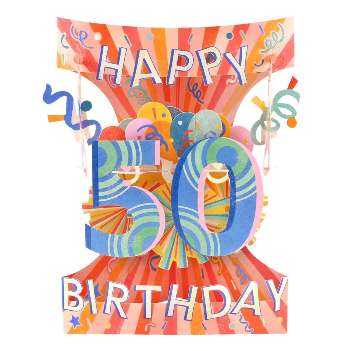Картичка 50 Happy Birthday, Swing Cards