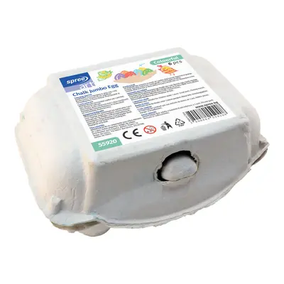 Корица на „Тебешир Spree цветен, Jumbo Egg, 6 бр. в кутия"