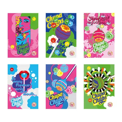 Корица на „Тетрадка А4 мат/3D UV Chupa chups, 40 л.ред 80 г/м2"