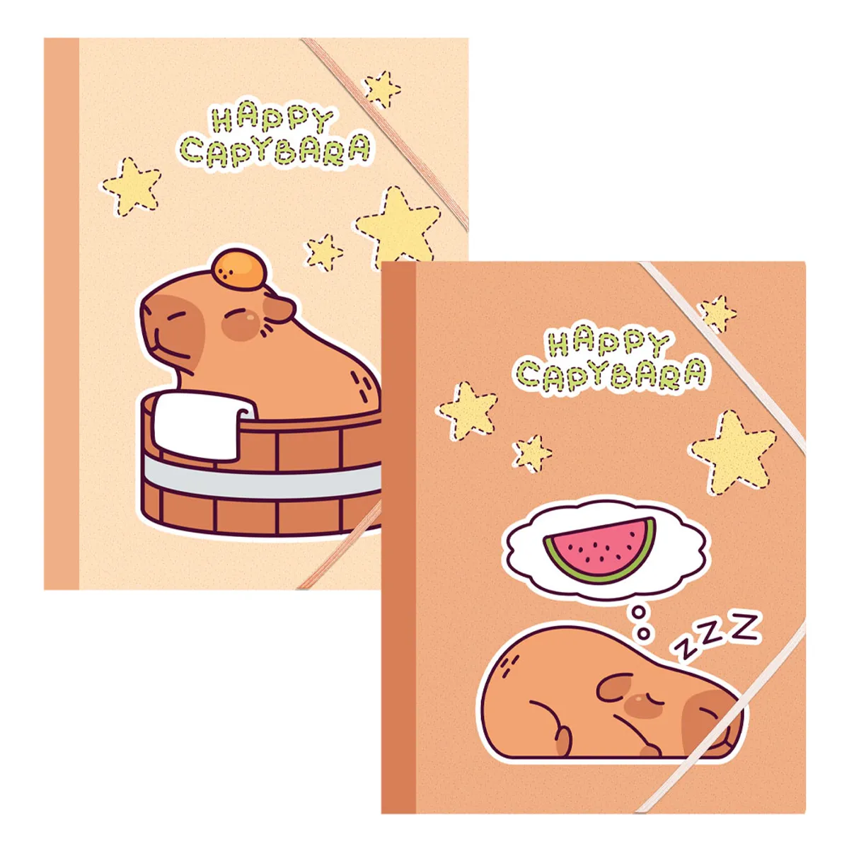 Папка с ластик Spree A4, PP, Capybara