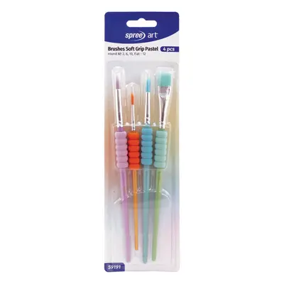 Корица на „Четки комплект Spree Soft grip Pastel - 4 бр."
