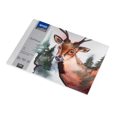 Корица на „Скицник 350х250 мм B4, 150 г/м2, 20 л, за акварел и смесена техника"