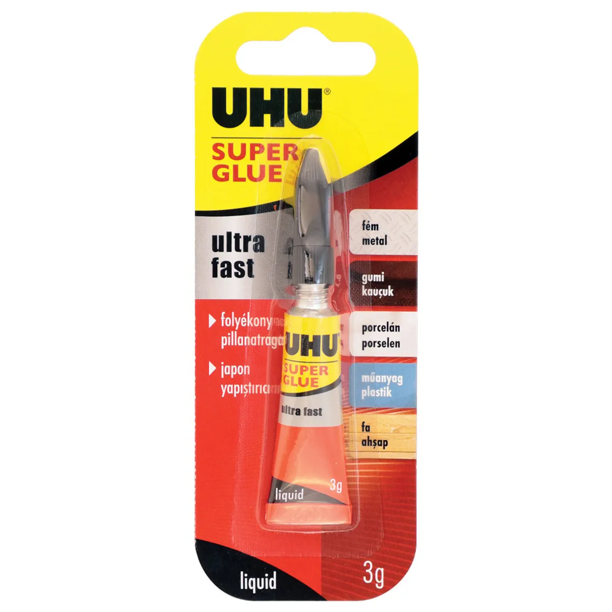Лепило UHU Super Glue моментно 3 gr - блистер