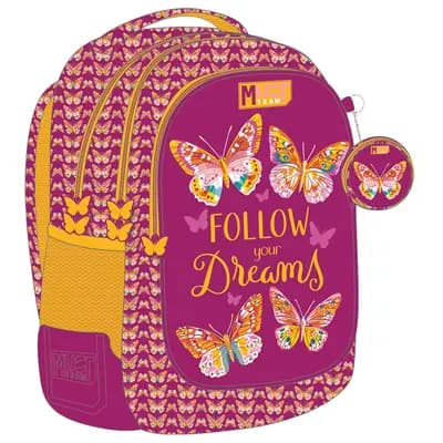 Корица на „Раница с 3 ципа Follow Your Dreams, 43x32x18"