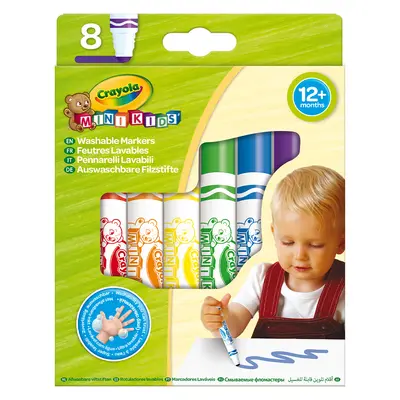 Корица на „Маркери 8 цв. измиваеми, Mini Kids"