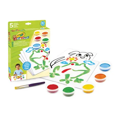 Корица на „Меки бои 5 цв., четка и шаблони, Mini Kids"