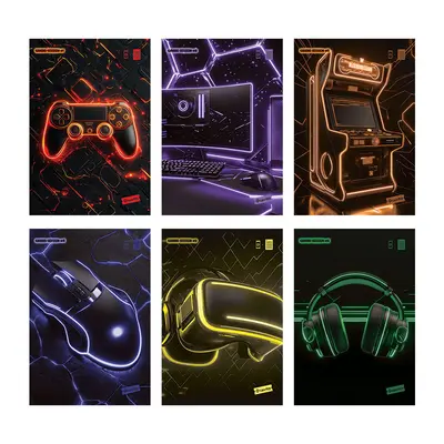 Корица на „Тетрадка А4 мат/UV Game on, 40 л.ред 80 г/м2"