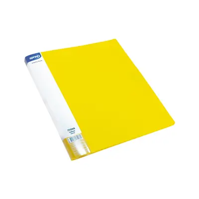 Корица на „Папка с 60 джоба, A4 PP, жълта, Dots"