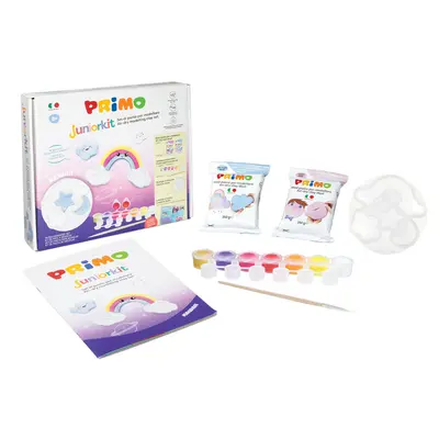 Корица на „Комплект за моделиране с глини, шаблони и бои +8, Juniorkit Kawaii"