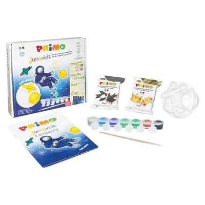 Корица на „Комплект за моделиране с глини, шаблони и бои +8, Juniorkit Galaxy"
