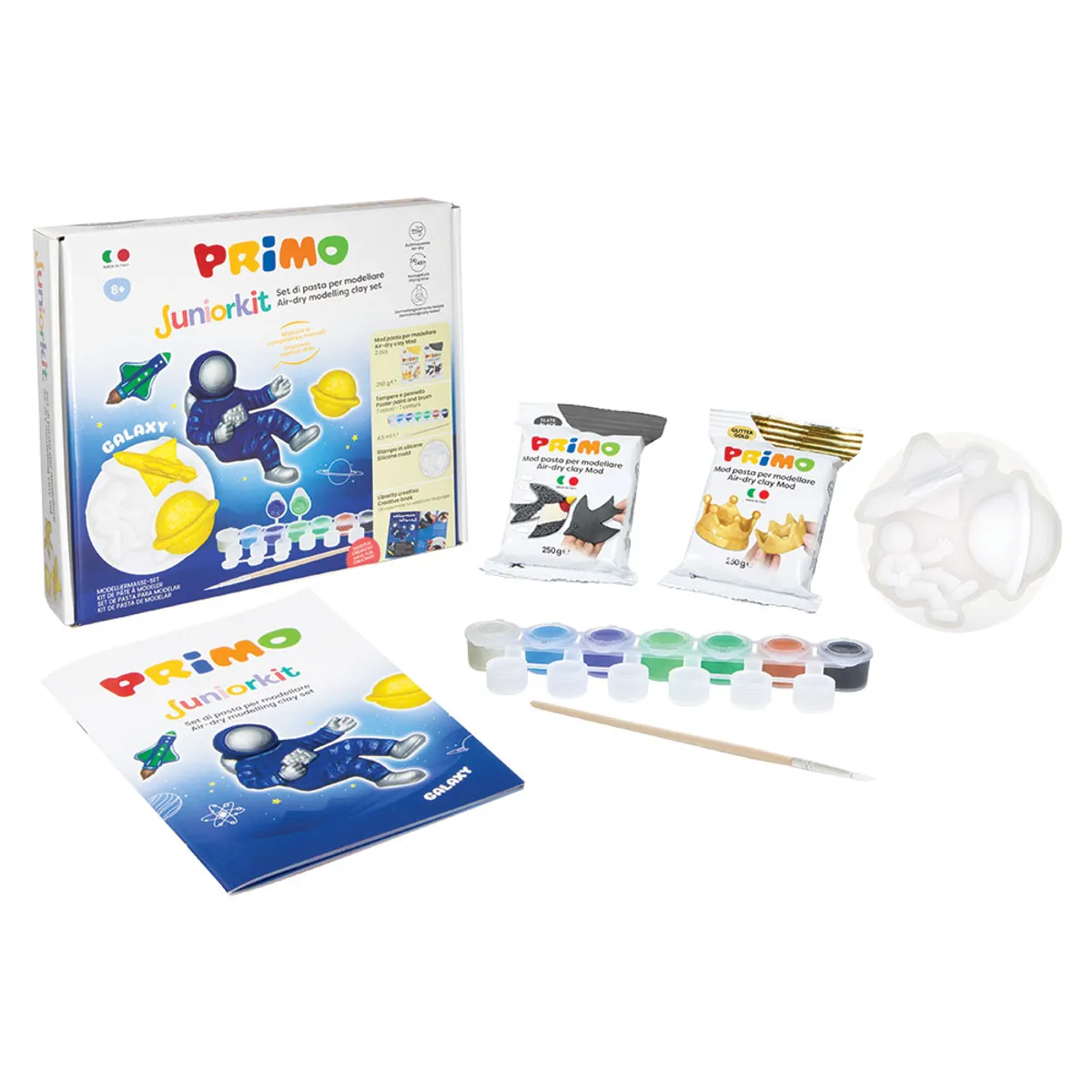 Комплект за моделиране с глини, шаблони и бои +8, Juniorkit Galaxy