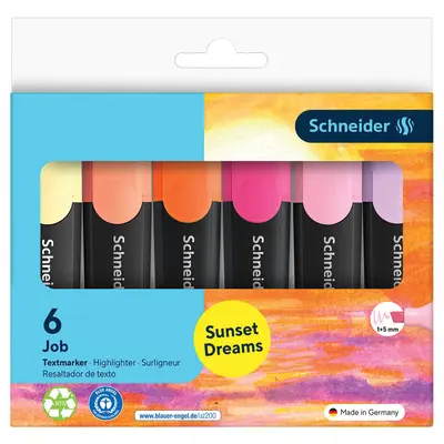 Корица на „Текстмаркер Job Sunset Dreams, 6 цвята"