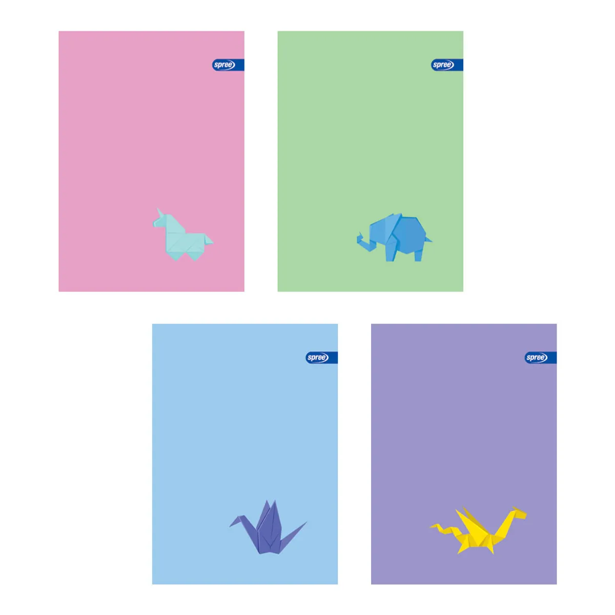 Тетрадка A5 мат/UV Soft touch Origami, 60+2 л.ред, 70 г/м2