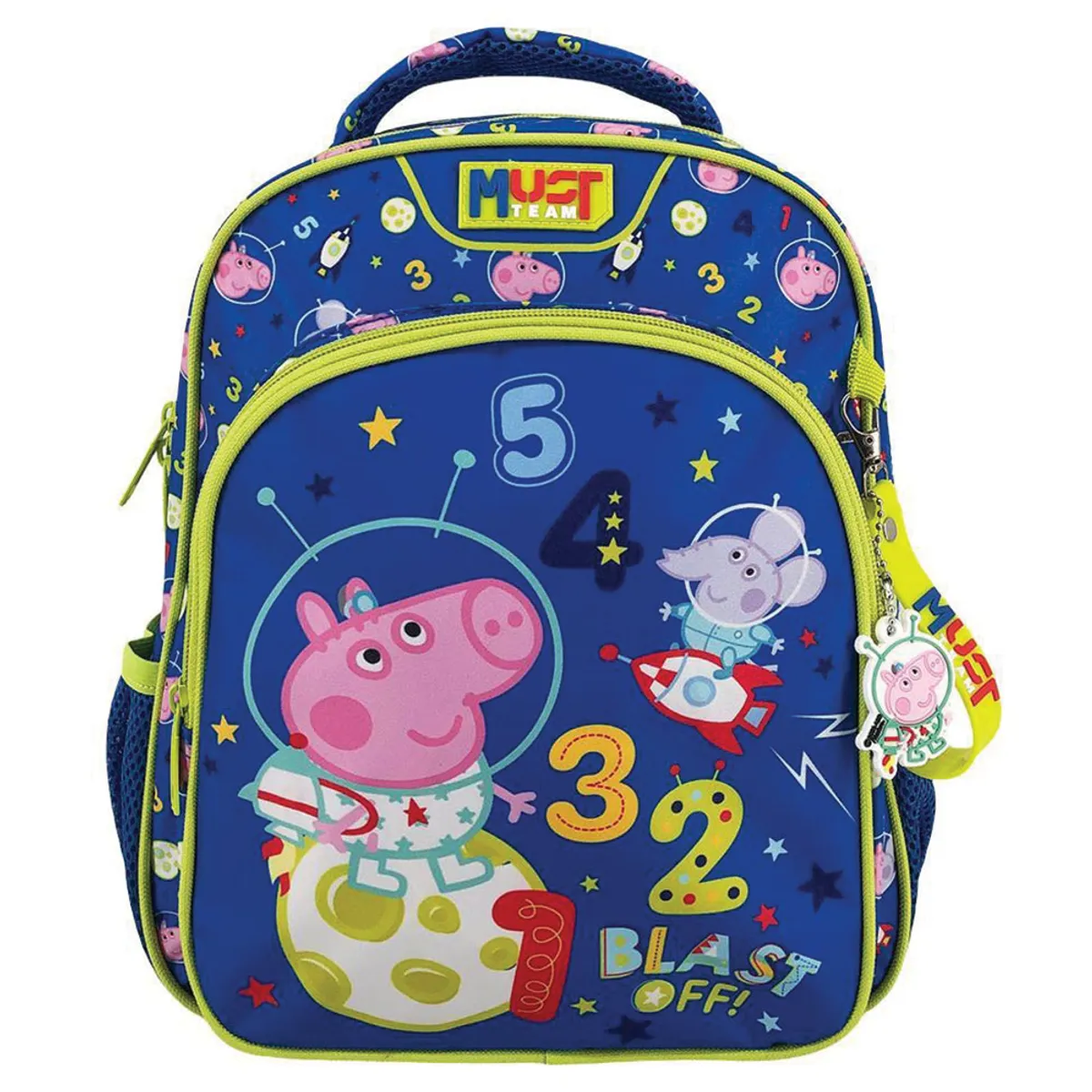 Раница детска с 2 ципа Peppa Pig George, 31x27x10
