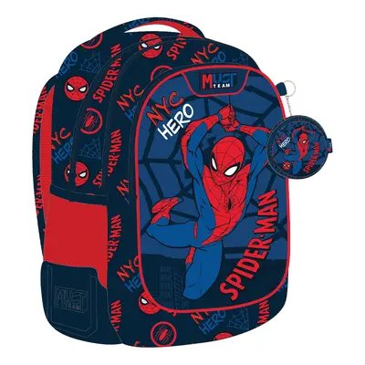 Корица на „Раница с 3 ципа Spiderman NYC Heroes, 43x32x18"