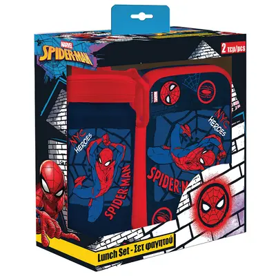Корица на „Комплект кутия за храна и бутилка за вода, Spiderman"