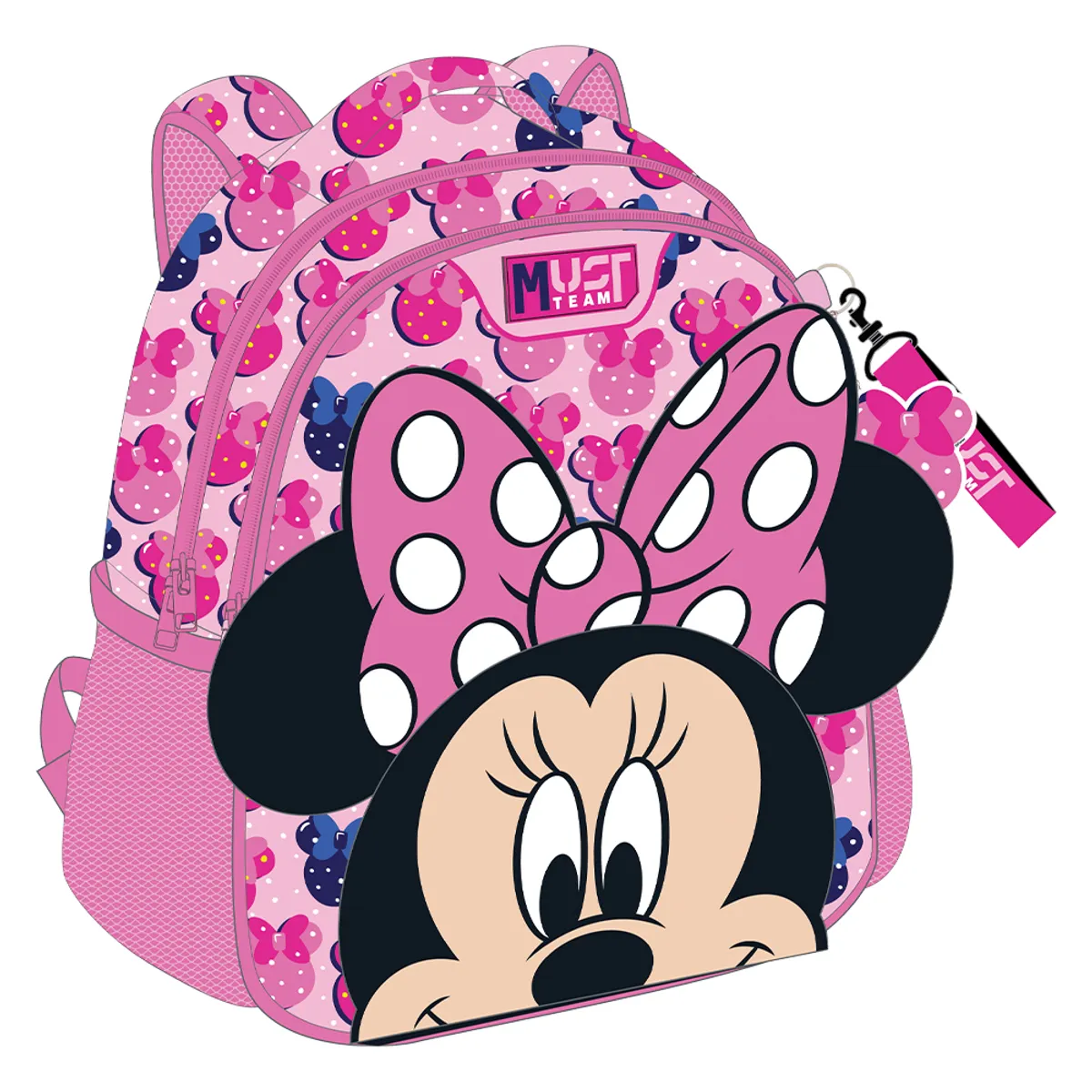 Раница детска с 2 ципа Minnie 3D, 31x27x10