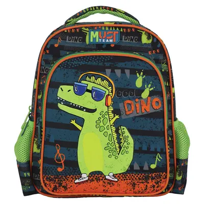 Корица на „Раница детска с 2 ципа Music Dino, 31x27x10"