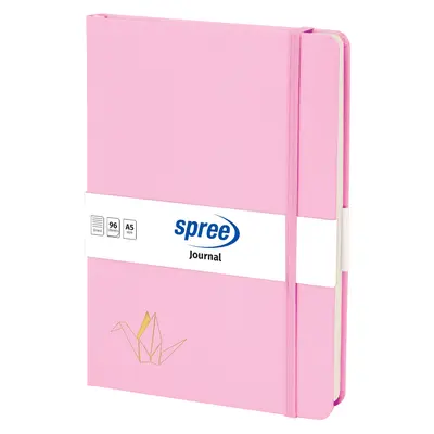 Корица на „Бележник Spree, А5, с ластик, 96 л. - розов"